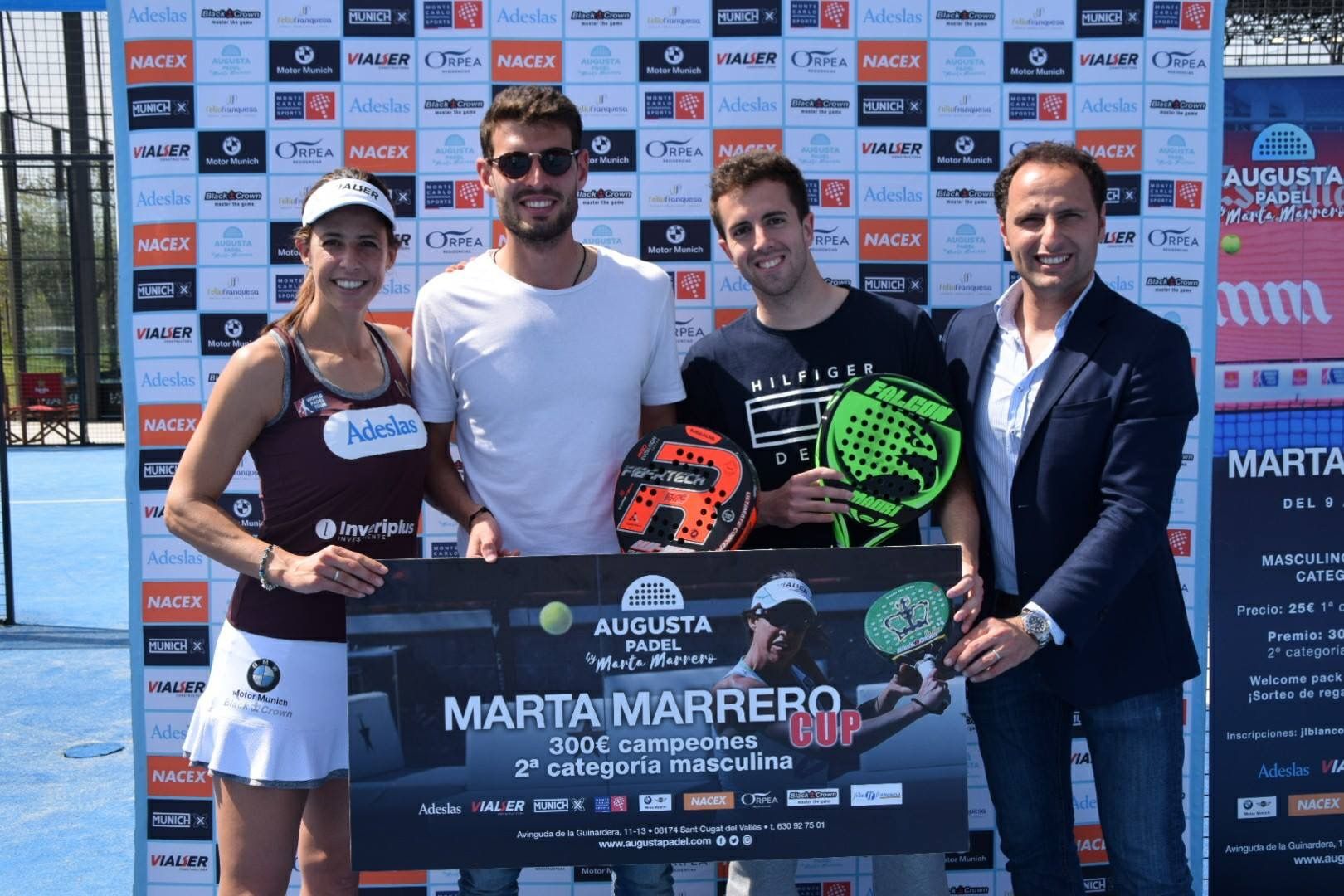 Els campions del torneig, amb Marta Marrero. FOTO: Augusta Padel By Marta Marrero