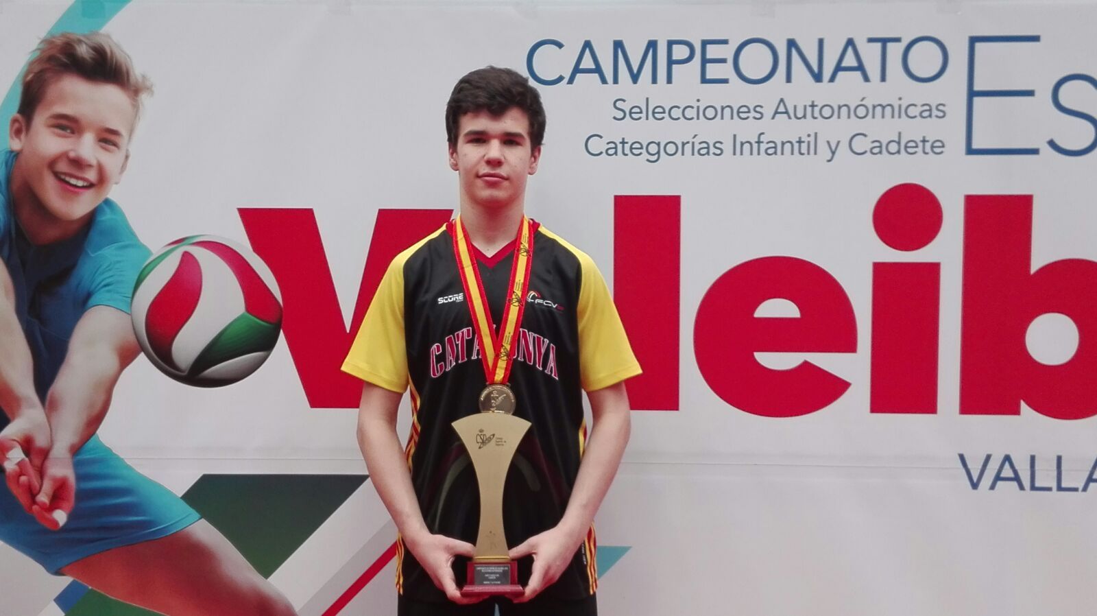 Ignasi Sanchís, campió d'Espanya amb la selecció catalana cadet masculí. FOTO: Cedida