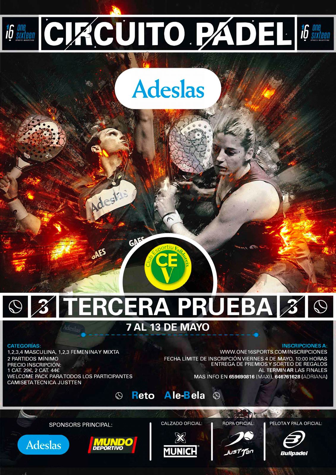 Cartell del Circuit Padel Adeslas. FOTO: Circuit Padel Adeslas.