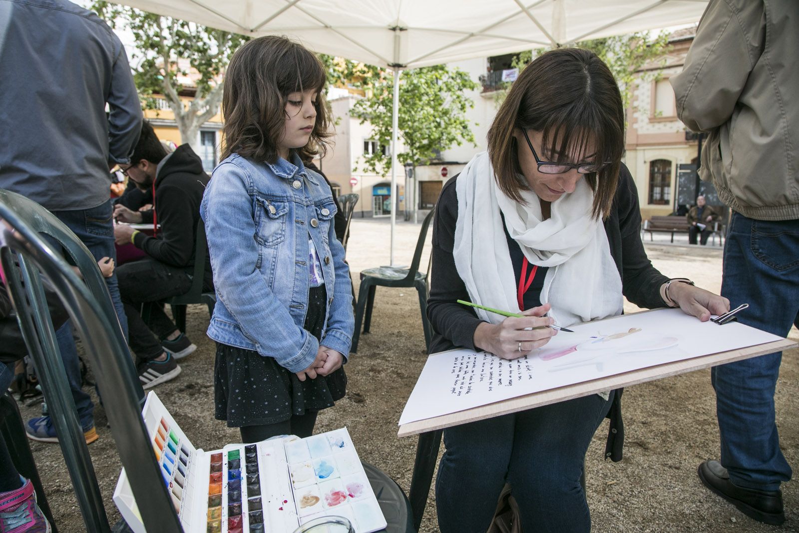 La festa del Llibre Gegant s'ha celebrat a la plaça de Barcelona. FOTO: Lali Puig