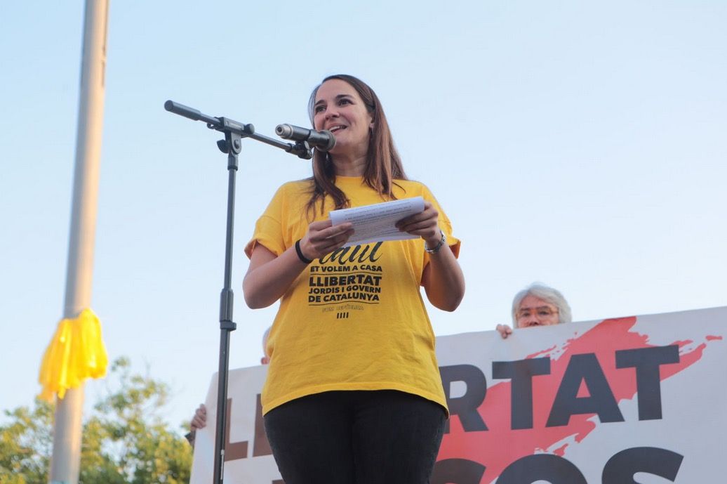 La plataforma #FreeRomeva s'ha presentat durant l'acte. FOTO: Artur Ribera