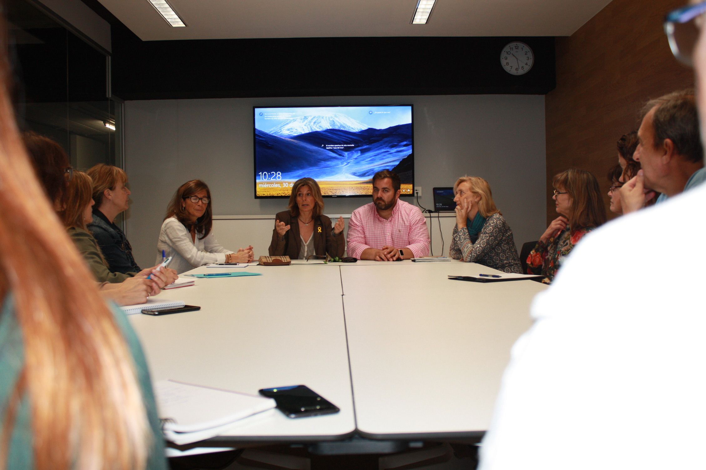 La reunió que ha tingut lloc per comunicar als STQlímpics que seran els pregoners FOTO: Cedida