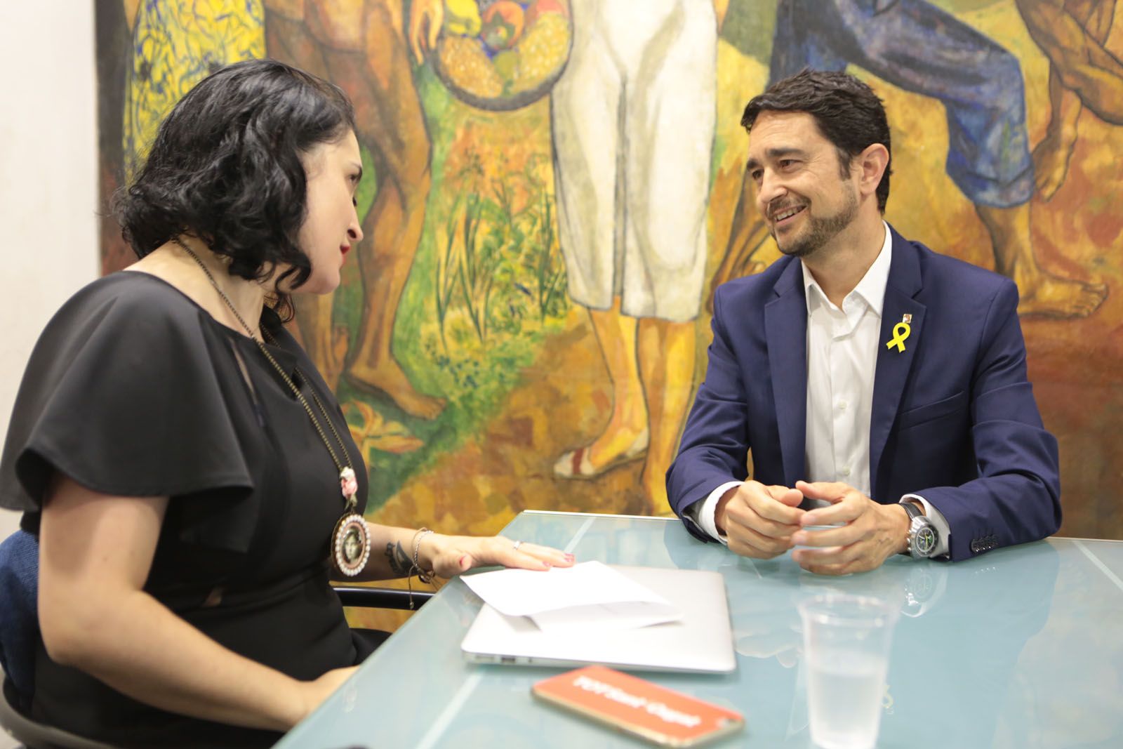  Moment de l'entrevista FOTO: Artur Ribera 