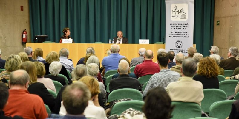 La conferència de Jordi Pujol s'ha celebrat a l'Arxiu Nacional de Catalunya. FOTO: Bernat Millet