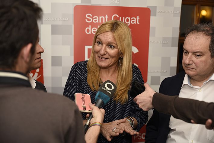 Ana María Martínez en la seva visita a Sant Cugat. FOTO: Bernat Millet