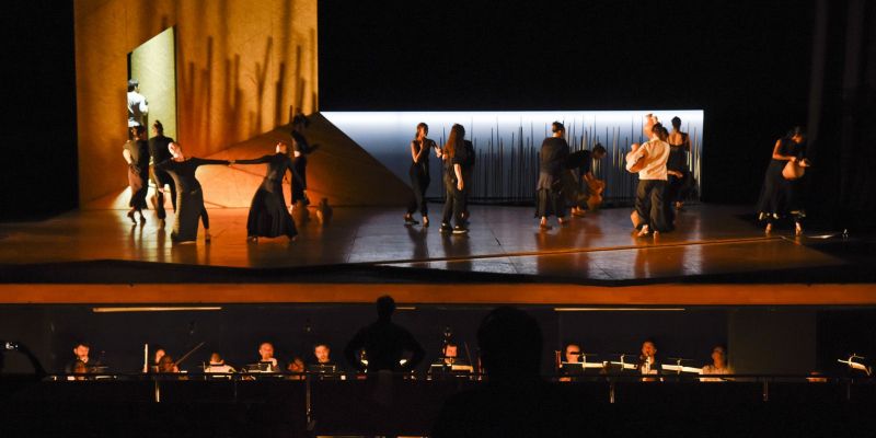 Moment de l'assaig d''Electra' al Teatre-Auditori. FOTO: Bernat Millet