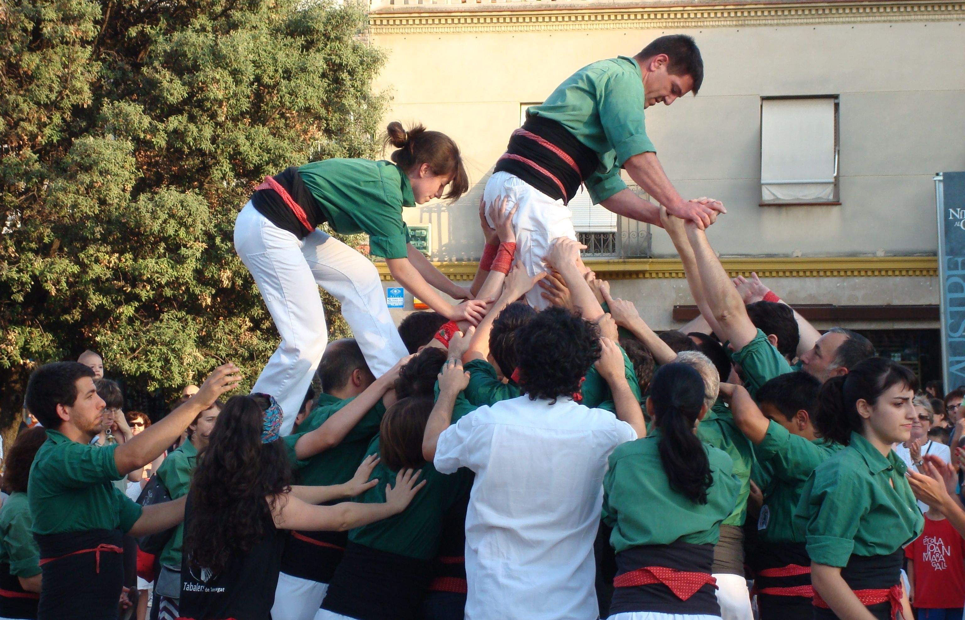 Els Castellers de Sant Cugat en una actuació recent. FOTO: C. Caballé