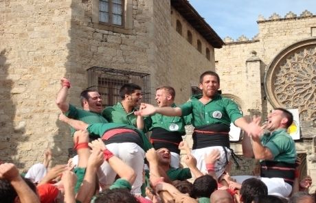 Dia històric per als Castellers de Sant Cugat. FOTO: C. Caballé