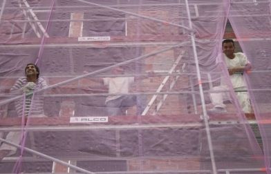 Treballadors del sector de la construcció a Sant Cugat FOTO: JR Armadàss