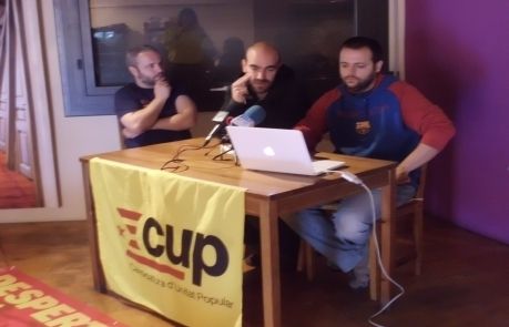 Membres de la CUP en una roda de premsa. FOTO: JR Armadàs