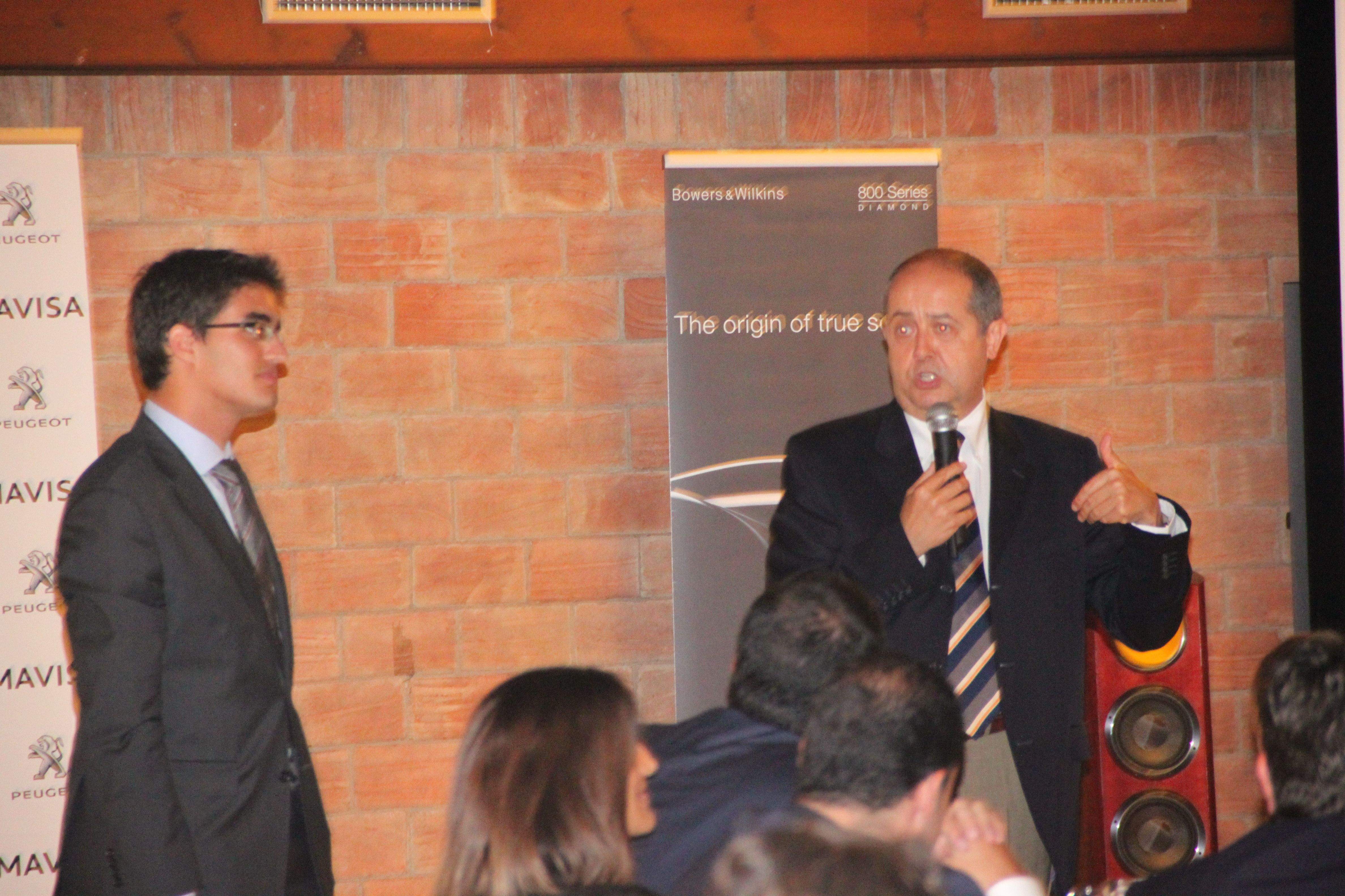 Felip Puig i Joan Muro durant el Sopar. FOTO: I.MASSAFRET