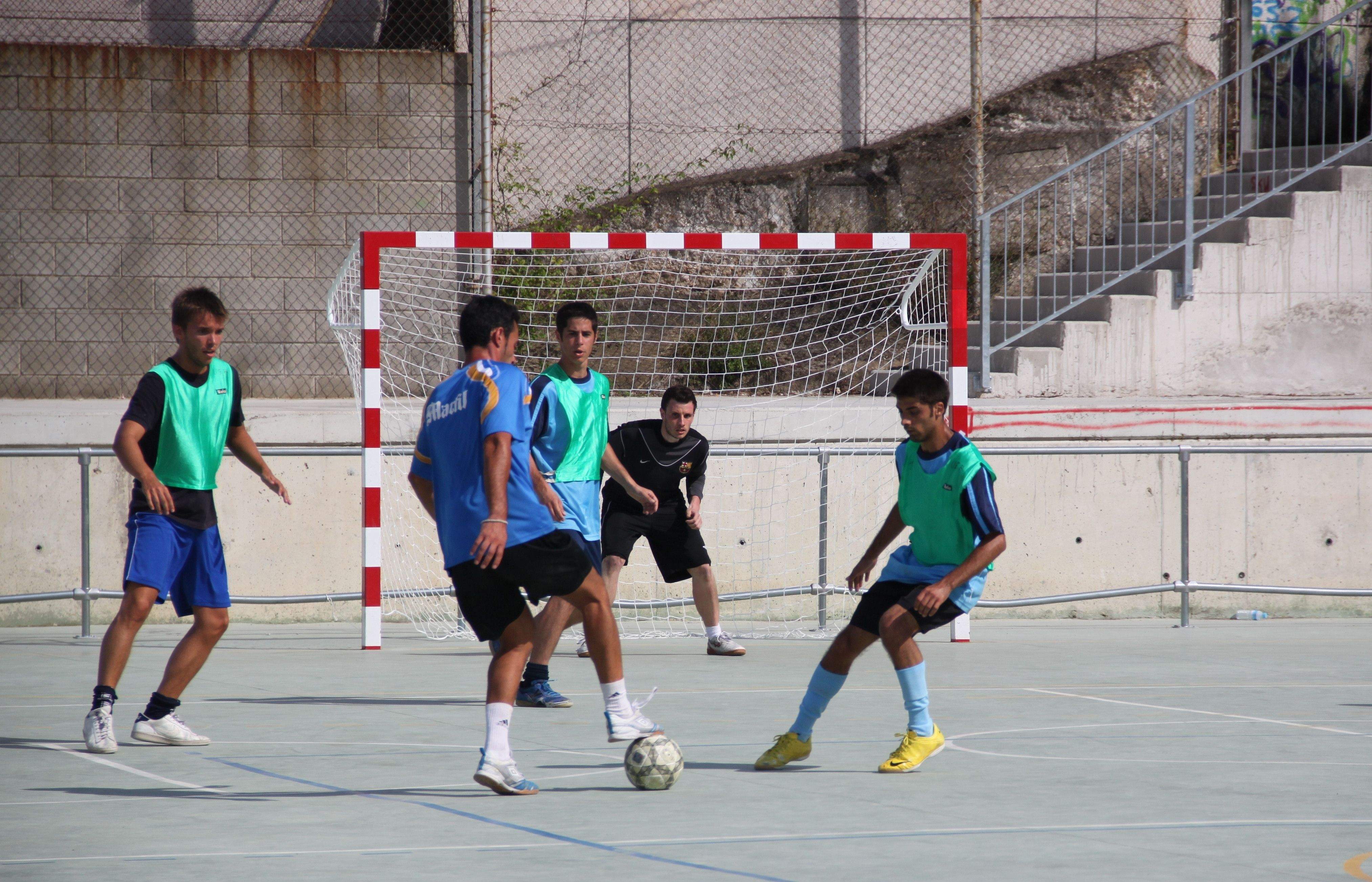 Acció d'atac en un dels partits del torneig a les Planes. FOTO: I.Massafret