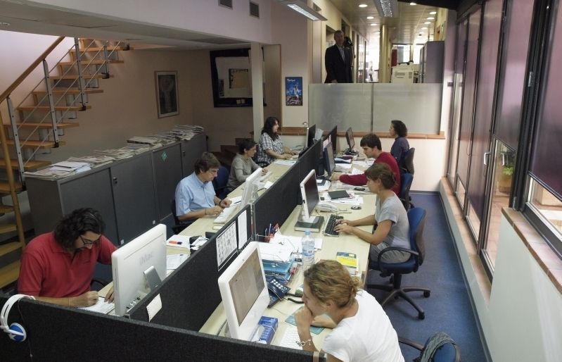 La redacció del TOT Sant Cugat. FOTO: Arxiu