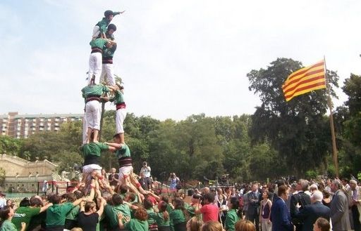Els Castellers a la Diada de Barcelona. FOTO: Arxiu
