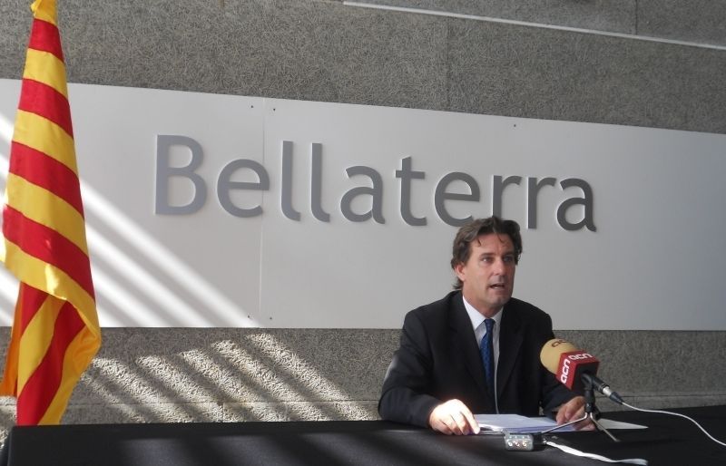 Ramon Andreu durant la roda de premsa en que reivindica que s'aturi el procés. FOTO: C. Caballé