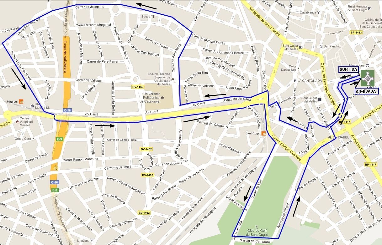 El recorregut de la pedalada del dia 25 de setembre. FOTO: LocalPress