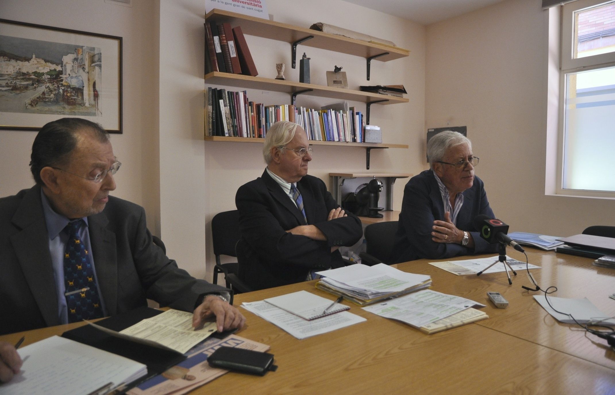 L'acte de presentació ha comptat amb la presència de Joan Antoni Lluch, Marc Plens i Josep Daniel. FOTO: Pere Fernández