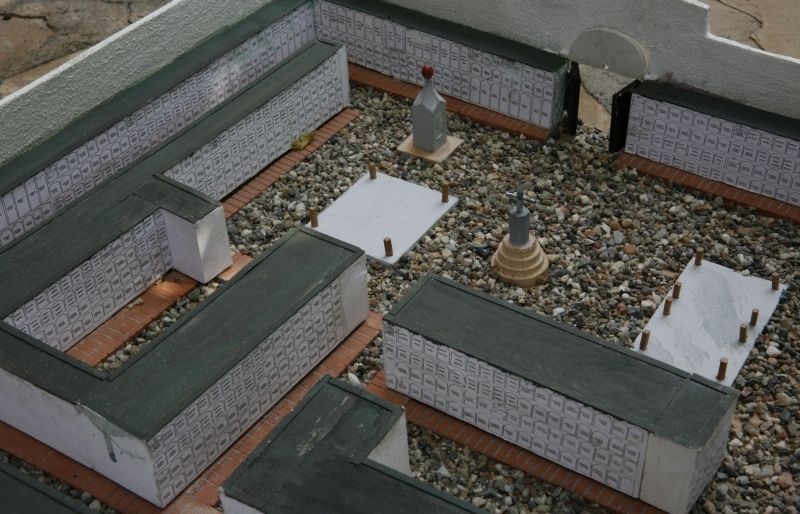 La maqueta mostra l'antic cementiri de Sant Cugat. FOTO: A. Riba