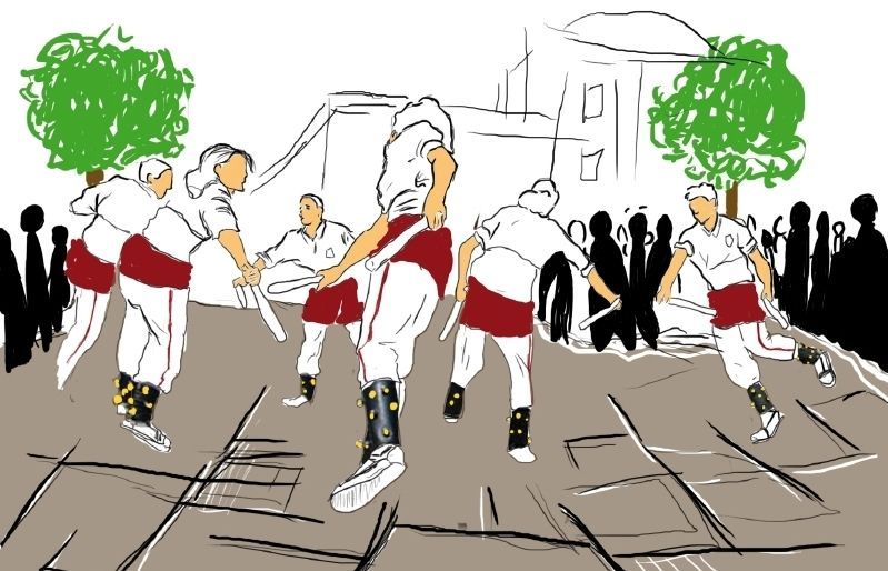 Sant Cugat hi ha bastoners des de lany 1923. Il·lustracions: Escola d'art de Sant Cugat (Clara Mur)