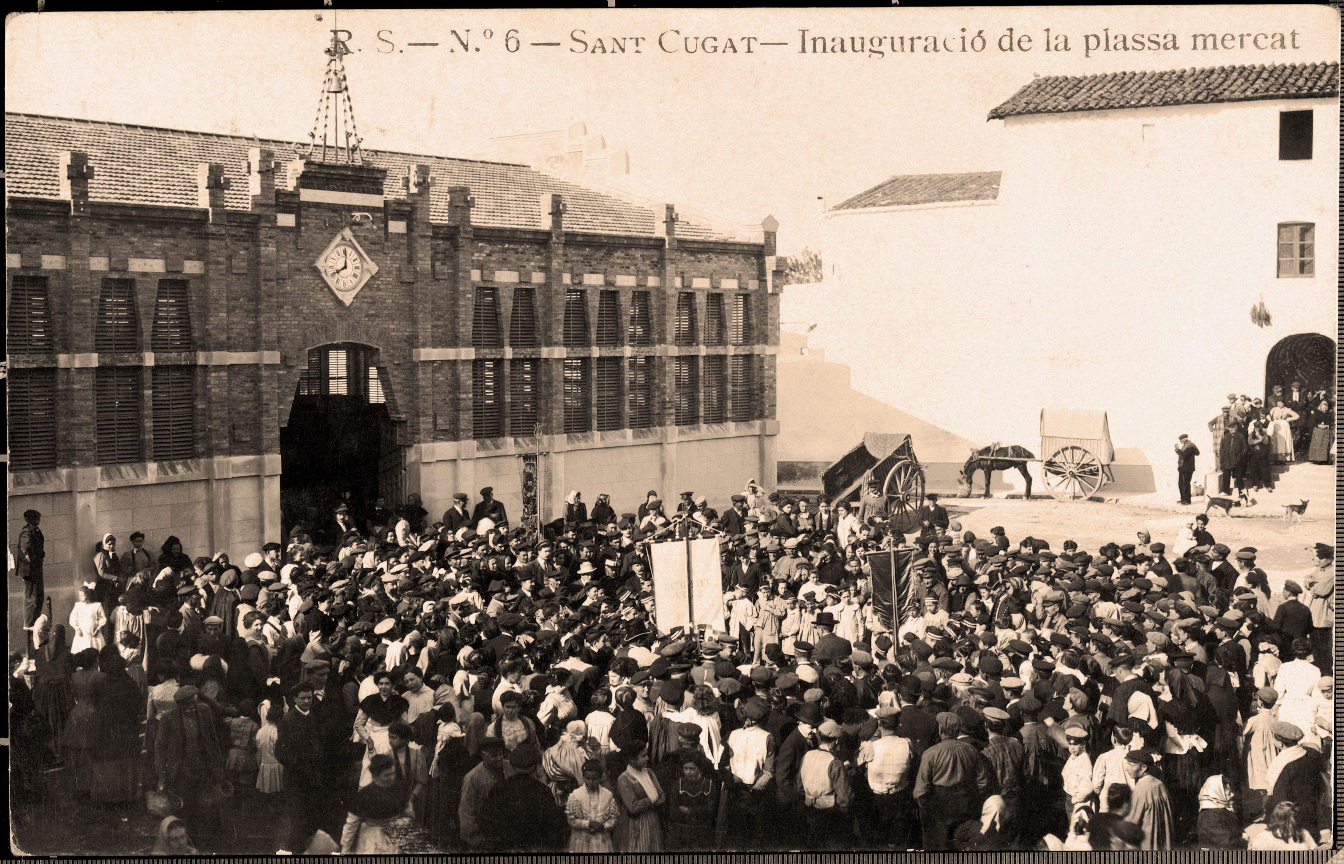 Inauguració del mercat l'any 1911. FOTO: Arxiu
