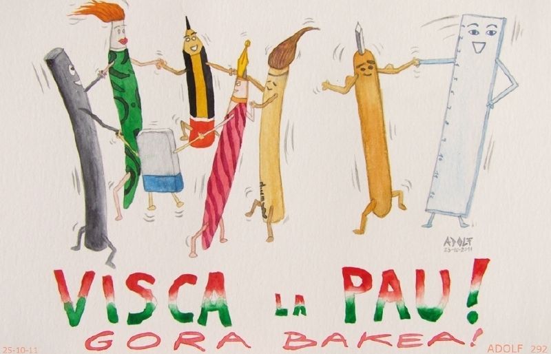 'Visca la Pau'. Il·lustrador: Adolf