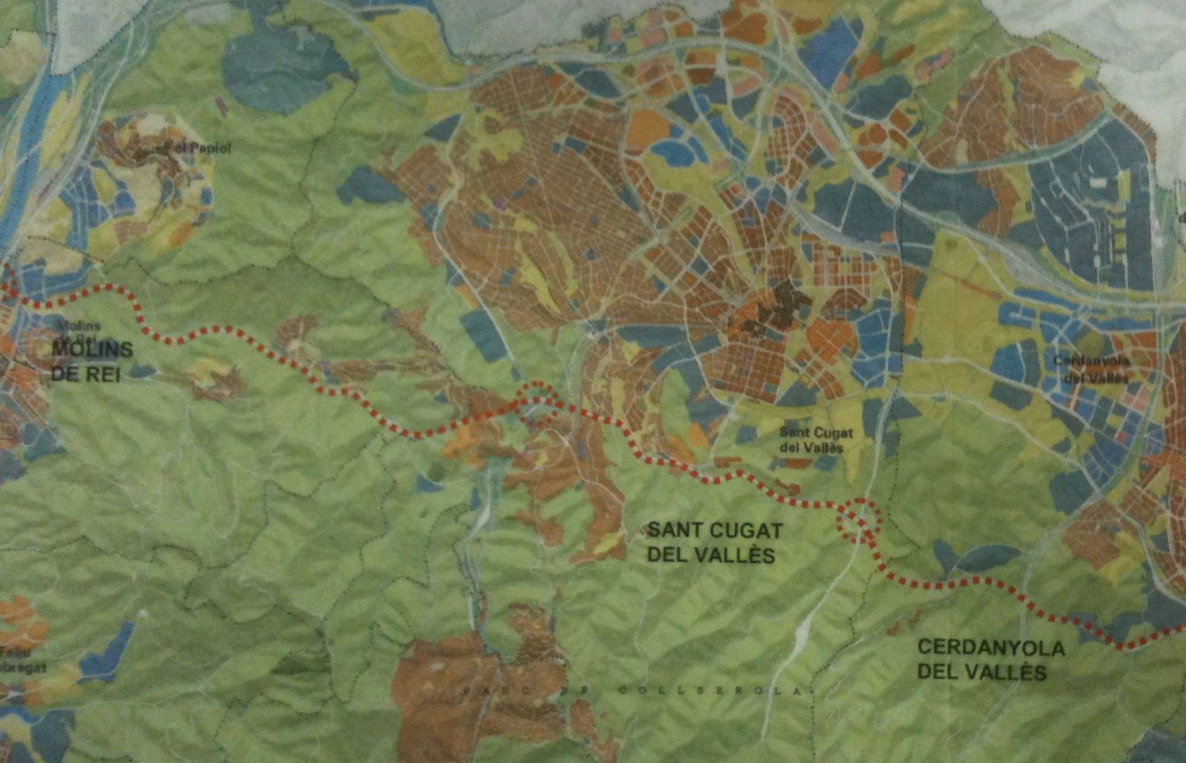 El mapa de la proposta del vial de cornisa segons el PGM de 1976 FOTO: JR Armadàs