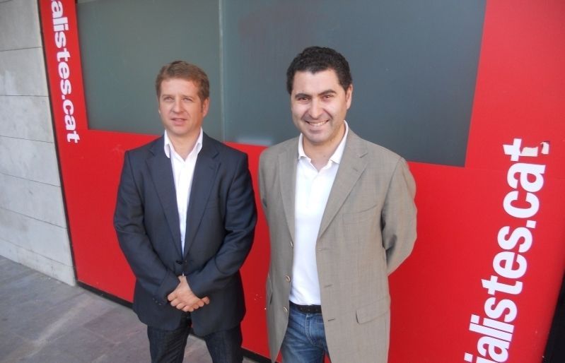 Pere Soler i Ferran Villaseñor es van reunir amb l'FS Sant Cugat. FOTO: Arxiu