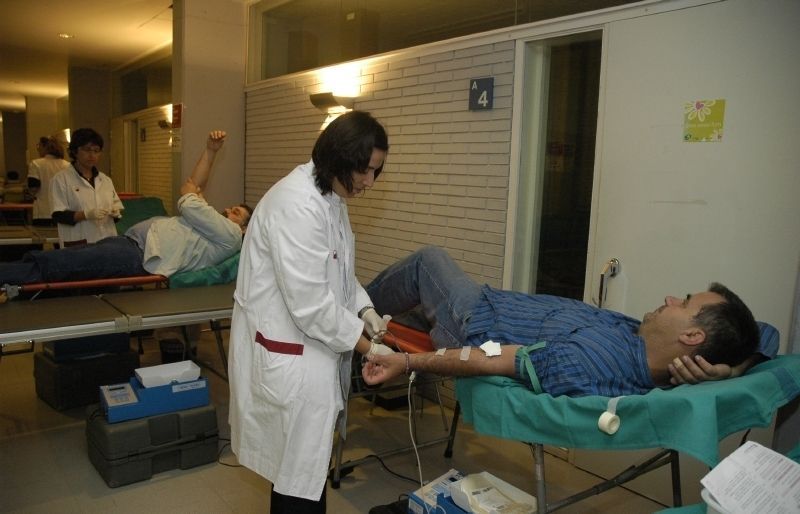 Sant Cugat amb la recollida de sang. FOTO: A.Ribera