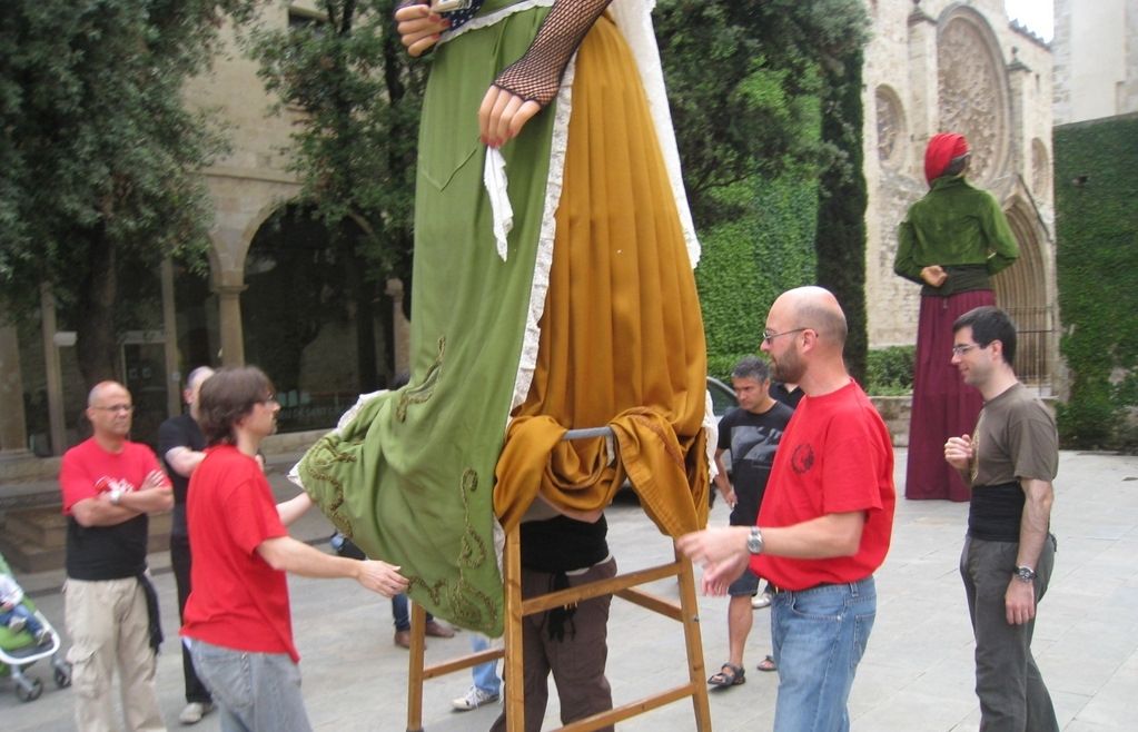 El darrer taller que van fer els Geganters. FOTO: Anna Coderch