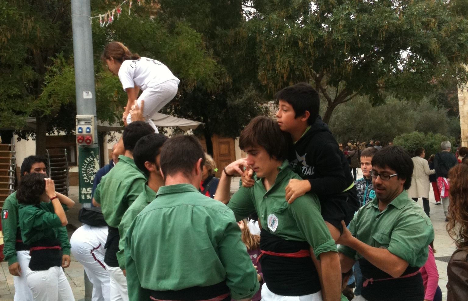 Els Castellers van organitzar un taller. FOTO: B. Bella