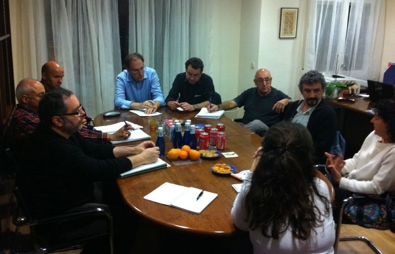 Imatge de la reunió de dilluns de la Coordinadora. FOTO: À. López Puig