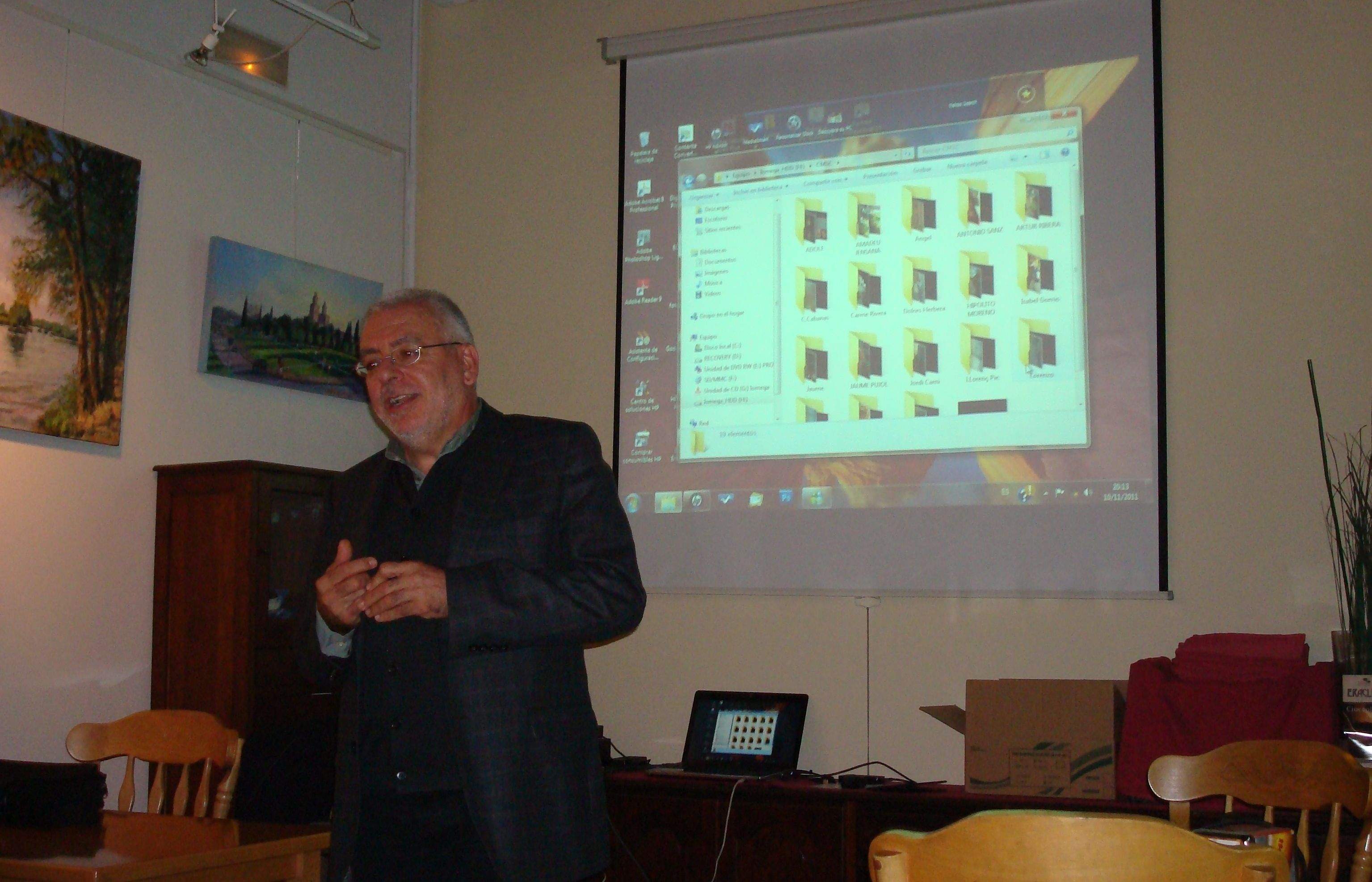 El president del Club Muntanyenc, Paco Cruz, durant l'acte. FOTO: C.Caballé