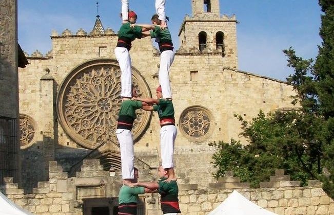 En l'acte de diumenge, els castellers aixecaran una pancarta per la lluita contra la vioència de gènere. FOTO: Cedida