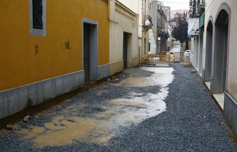 La pluja fa allargar els talls de trànsit. FOTO: A. Ribera