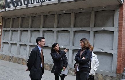 L'alcaldessa ha visitat el nou mòdul. FOTO: Localpres