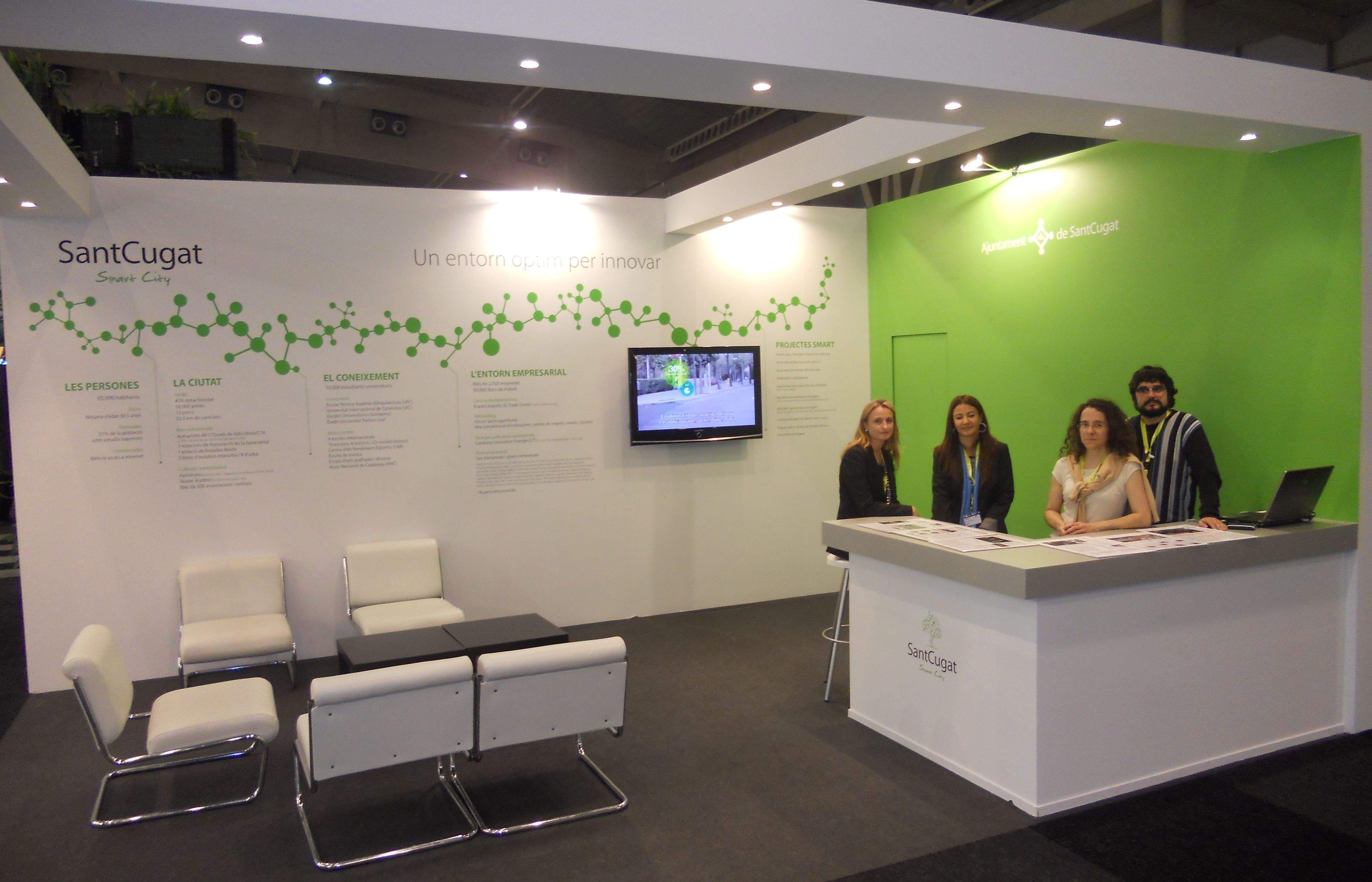 L'estand de l'Ajutament a l'Smart City Expo World Congres FOTO: JR Armadàs