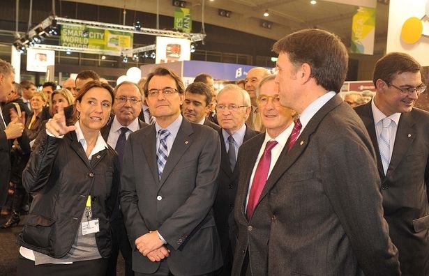 Artur Mas va ser un dels visitants de l'estand de Sant Cugat FOTO: Localpres 