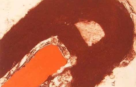 'Siena i taronja', gravat de Josep Guinovart. FOTO: Cedida