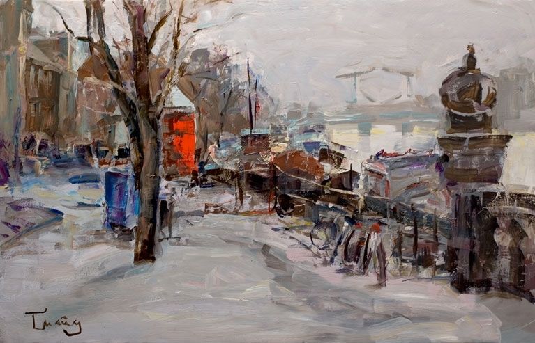 'Neu a Àmsterdam' és una de les obres de l'exposició. FOTO: Cedida