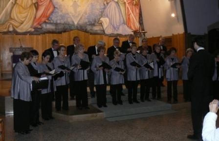 Una de les actuacions de la coral. FOTO: Cedida