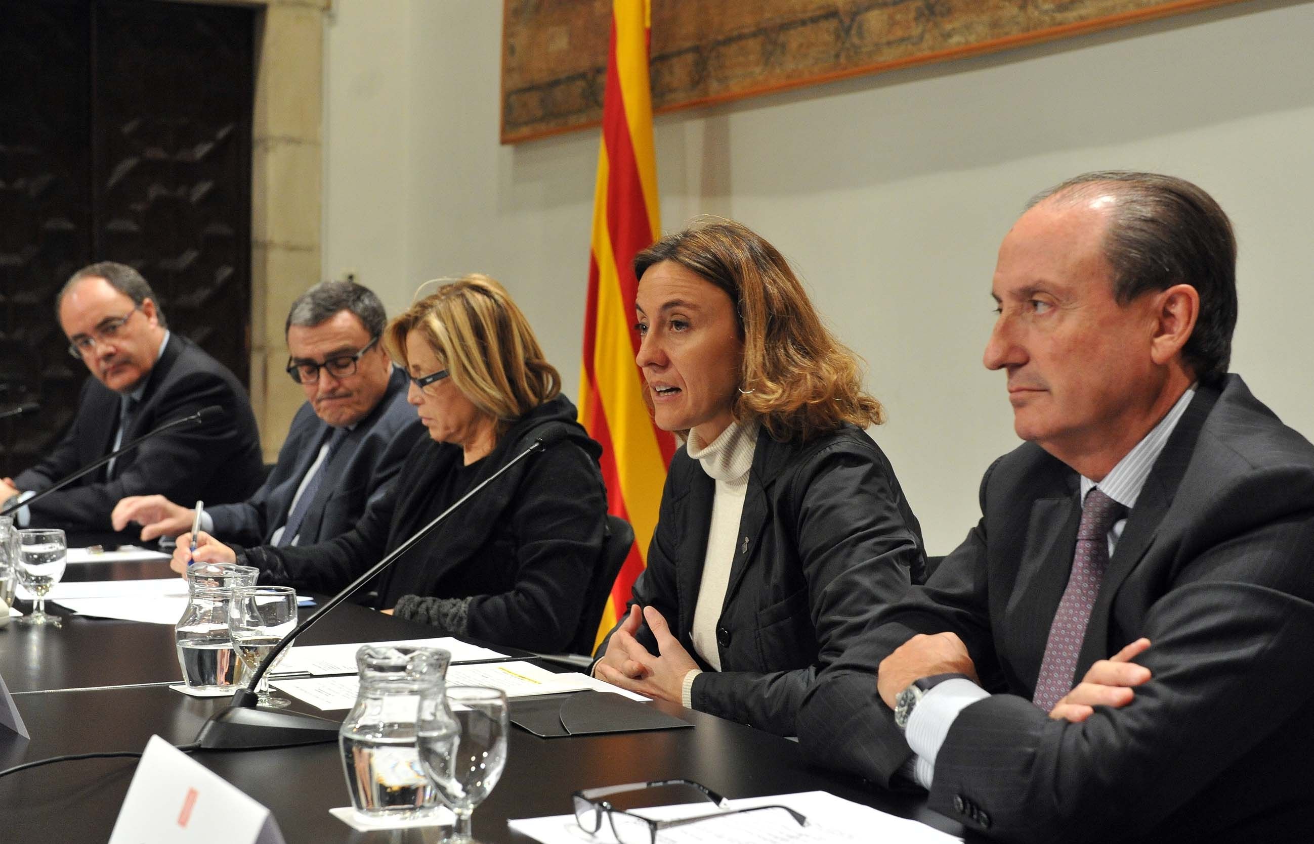 Mercè Conesa durant l'acte d'aquest dilluns al Palau de la Generalitat. FOTO: Cedida