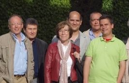 Els dos presidents d'ICV al centre en una imatge d'arxiu FOTO: A. Ribera