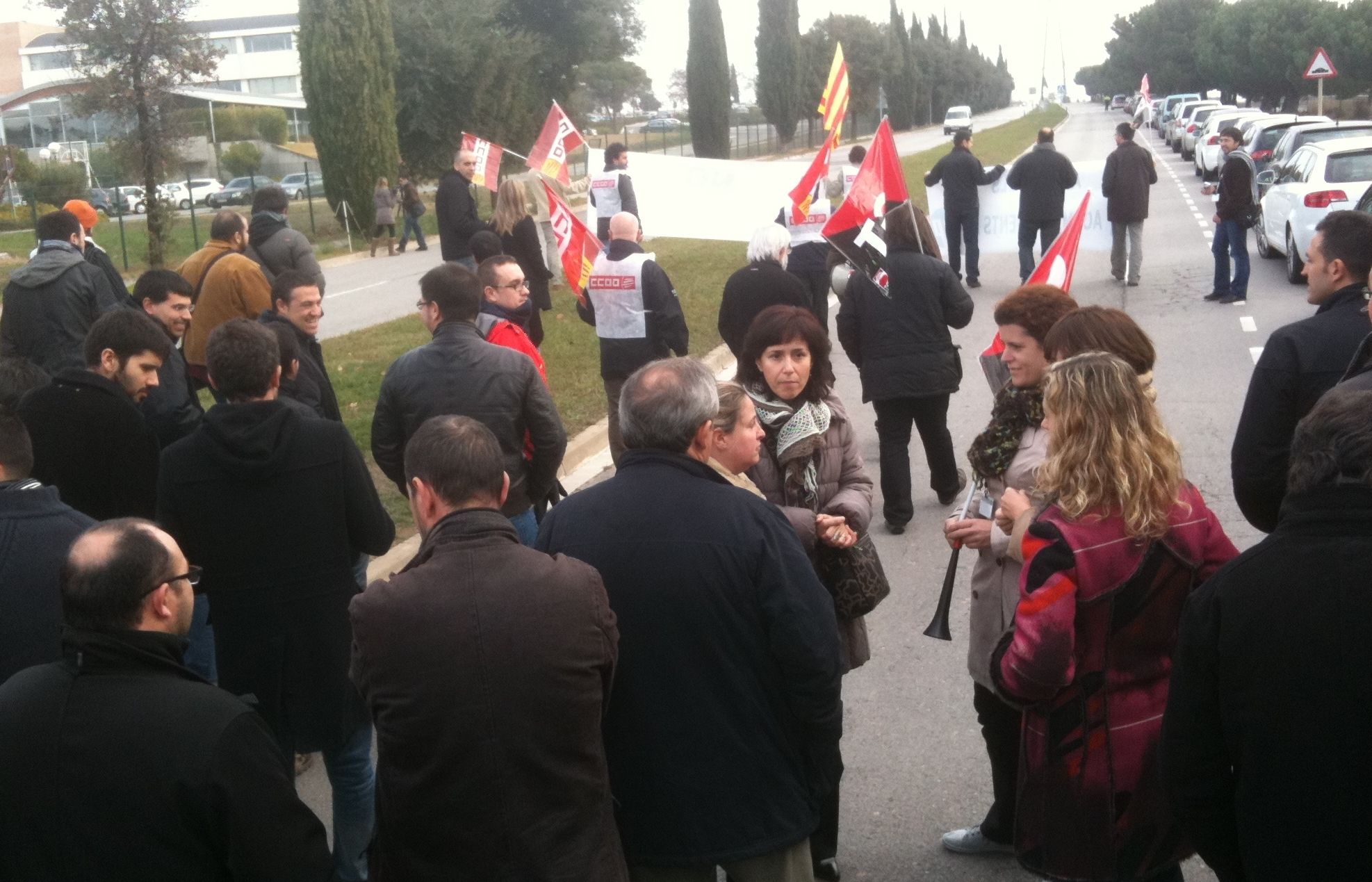 La via interpolar s'ha tallat durant uns minuts FOTO: JR Armadàs