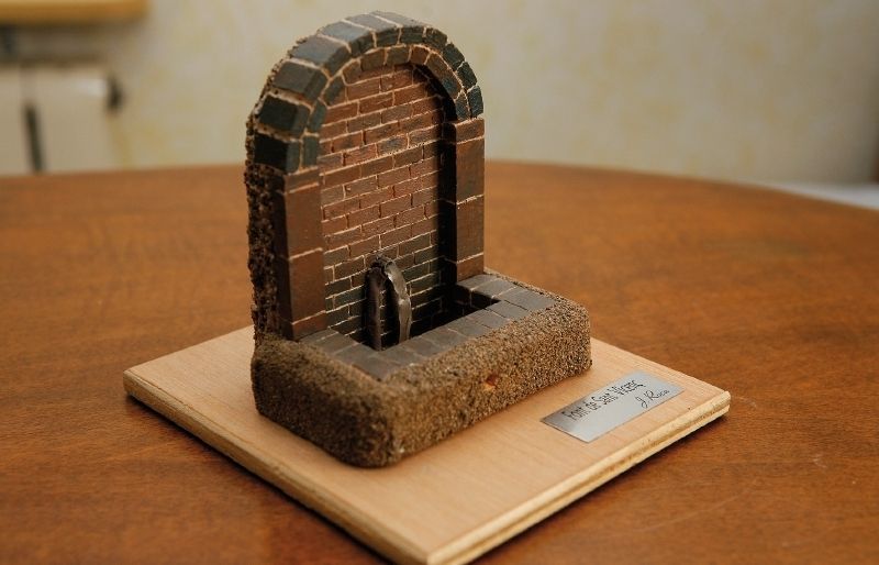 Maqueta de la font del santcugatenc Jordi Roca. FOTO: A. Ribera