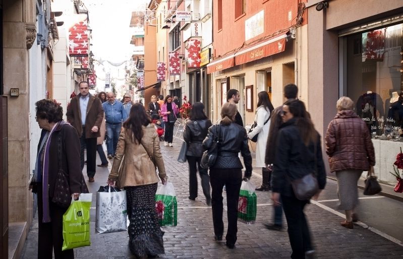 Carrer comercial de Sant Cugat. FOTO: Arxiu
