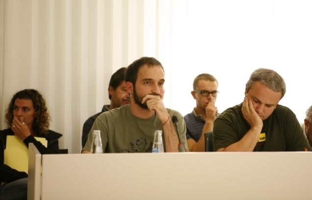 Els regidors de la CUP Ignasi Bea (esquerra) i Guim Pros FOTO: A. Ribera