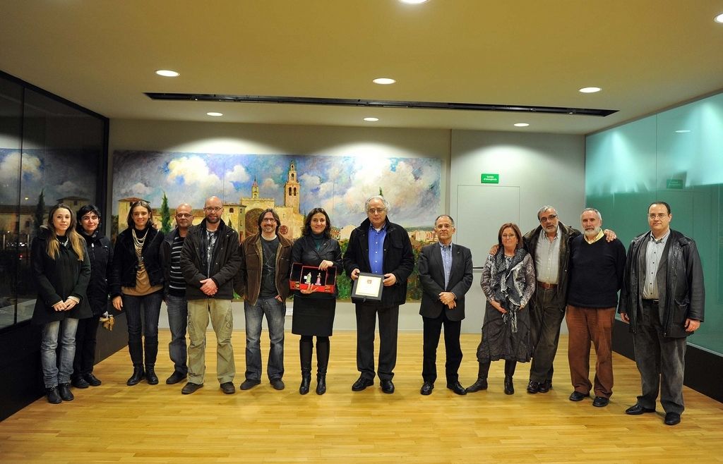 L'alcaldessa va rebre al nou president i va agrair la tasca de Pere Royo. FOTO: Localpres