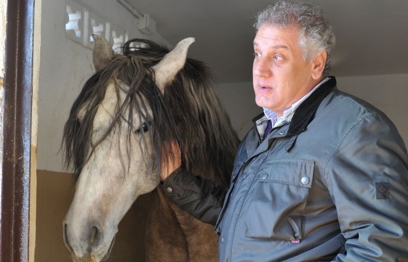 Federico González Cerdà amb un dels seus cavalls. FOTO: Amanda Bernal