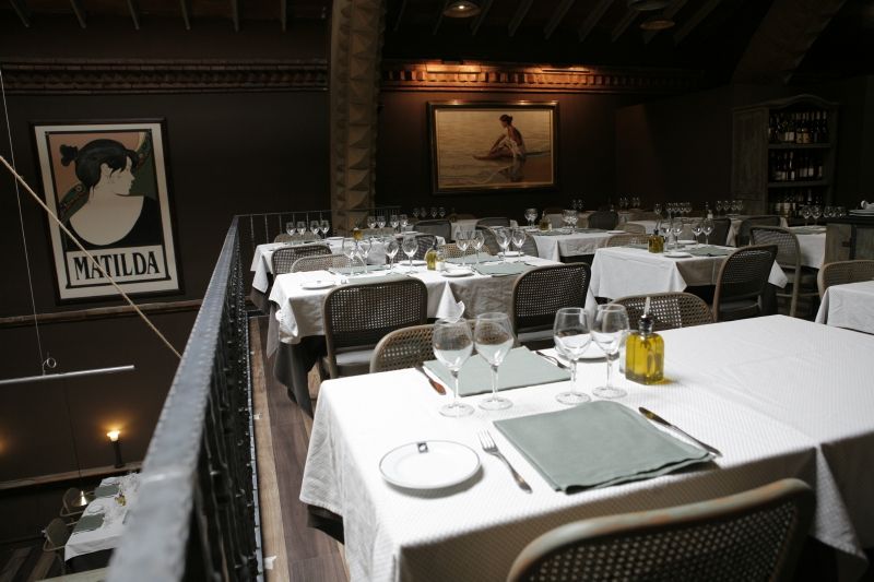 L'interior del restaurant conserva l'arquitectura original