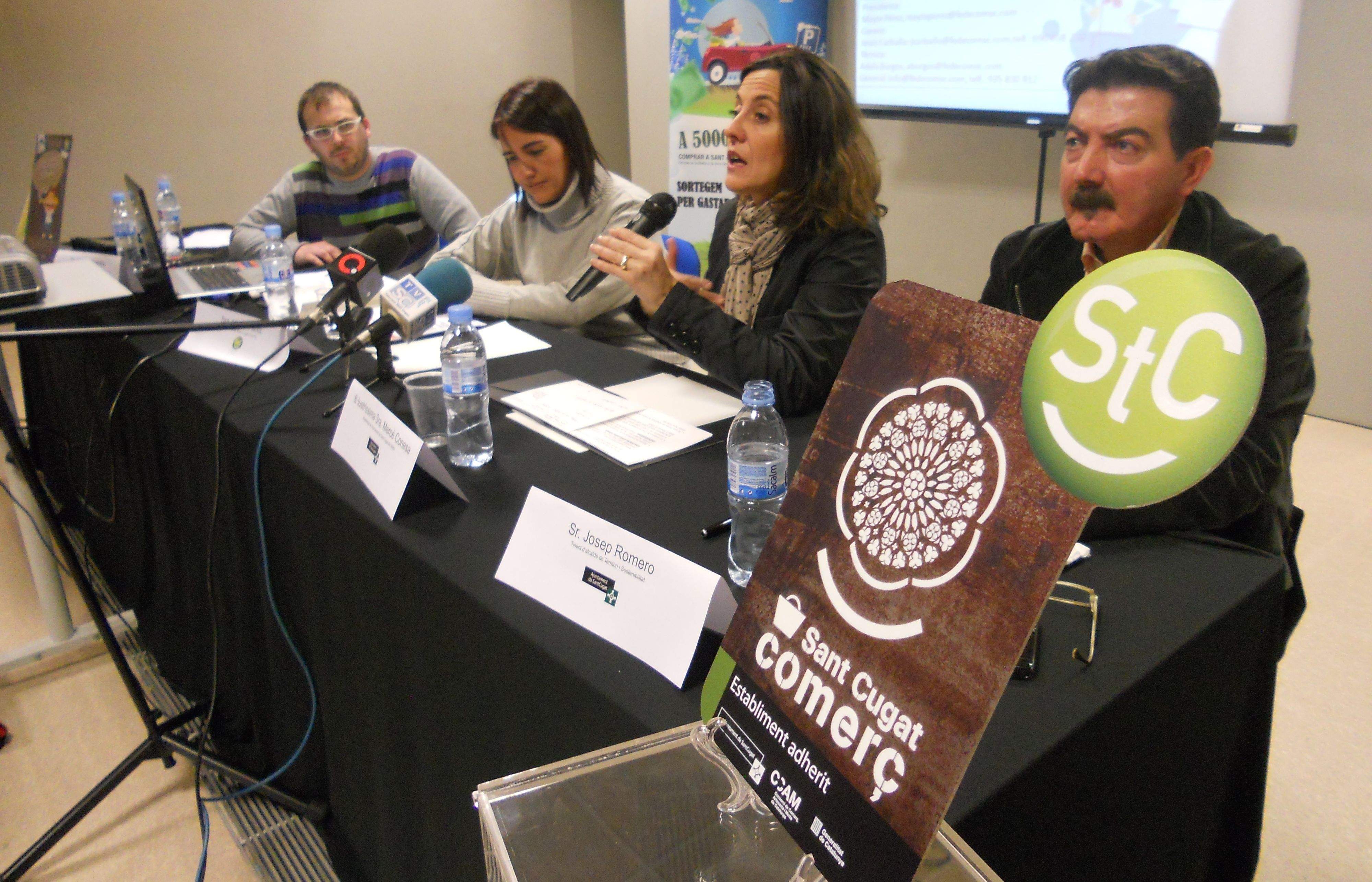 L'alcaldessa de Sannt Cugat Mercè Conesa ha presidit l'acte FOTO: JR Armadàs